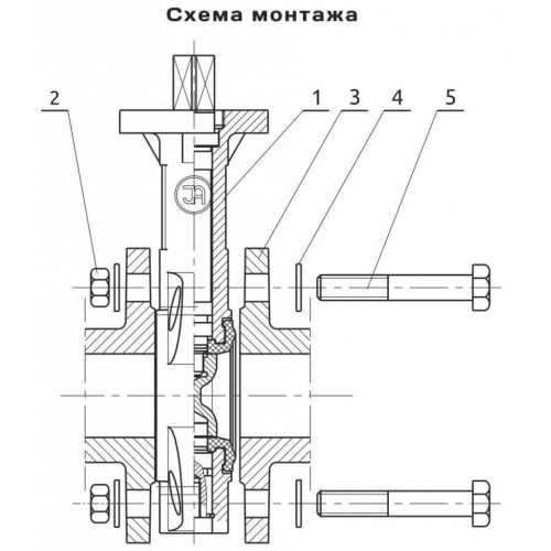 Затвор межфланцевый тип 4497