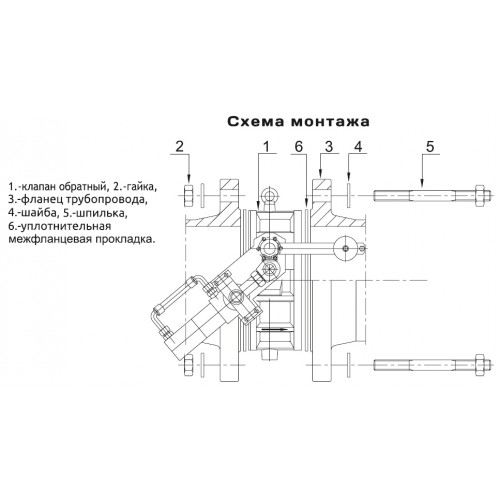 Клапан обратный с противовесом тип 4499