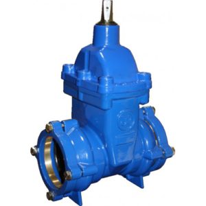 Задвижка с обрезиненным клином тип 2123 раструбная для ПЭ труб